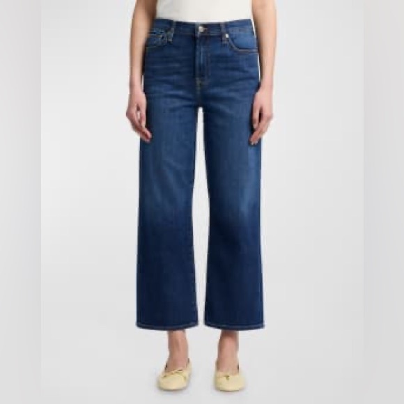 7 For All Mankind Luxe Vintage Cropped Alexa Jeans Size 27 - Picture 2 of 5